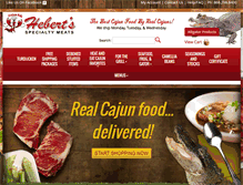 Tablet Screenshot of hebertsmeats.com